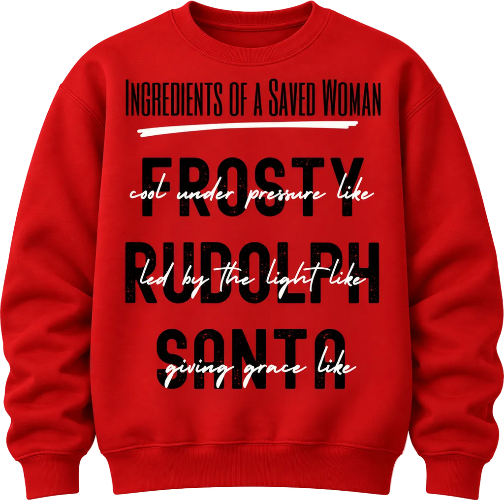 Saved Woman Christian Christmas Sweatshirt