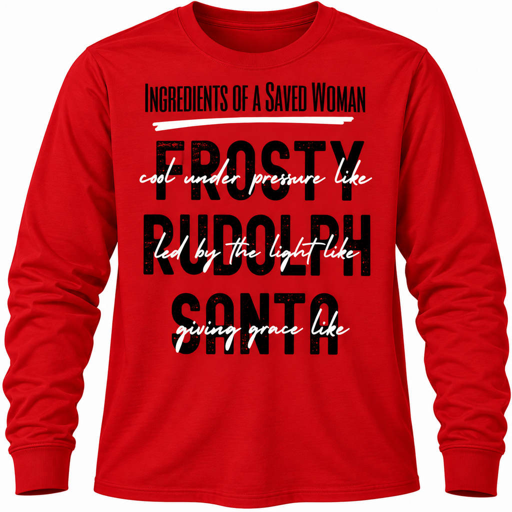 Saved Woman Christian Christmas Long Sleeve Tshirt