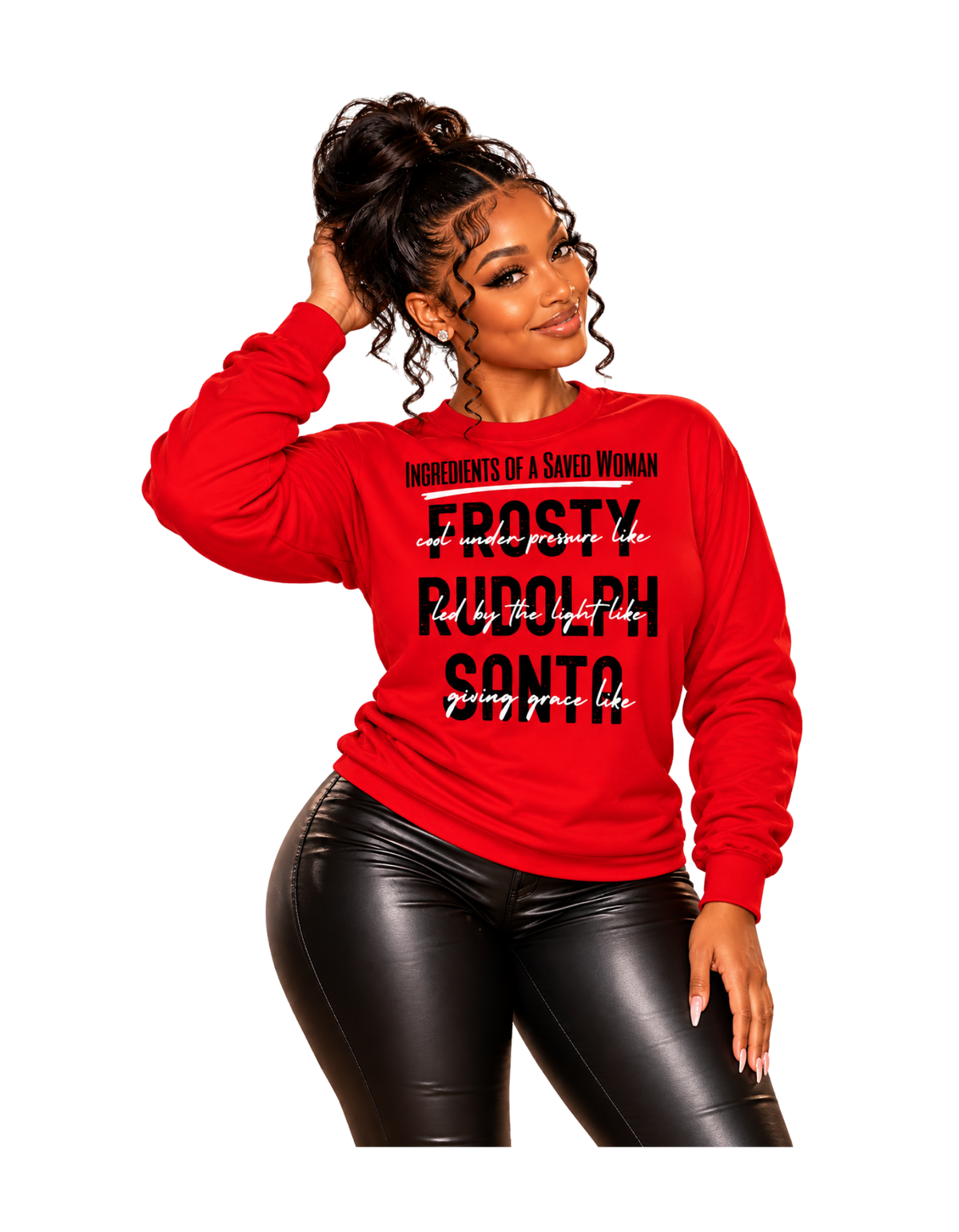 Saved Woman Christian Christmas Long Sleeve Tshirt