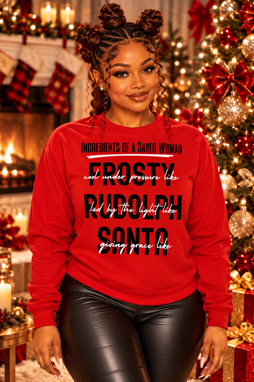 Saved Woman Christian Christmas Long Sleeve Tshirt